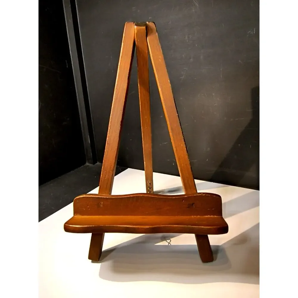 1983. Wooden Tripod Display Easel Foldable 6 x 10 Inches